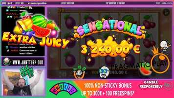 Free download Retrigger!! Mega Big Win From Extra Juicy Slot!! video and edit with RedcoolMedia movie maker MovieStudio video editor online and AudioStudio audio editor onlin