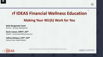 Free download rf IDEAS Financial Wellness Education 8/25/2021 video and edit with RedcoolMedia movie maker MovieStudio video editor online and AudioStudio audio editor onlin