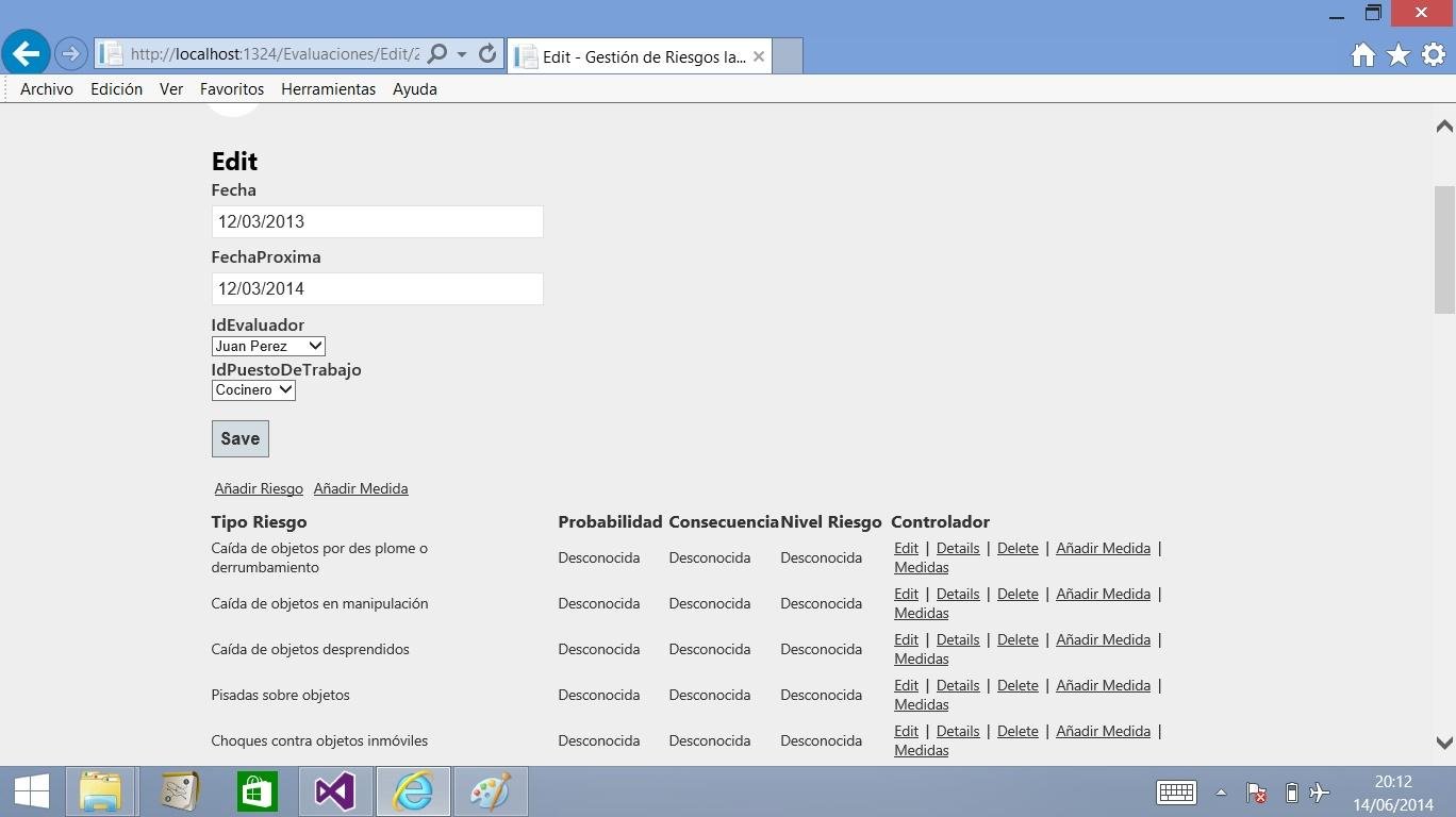 Download web tool or web app Riesgos Laborales