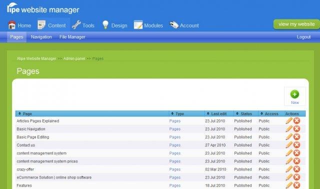 Download web tool or web app Ripe website manager (CMS)
