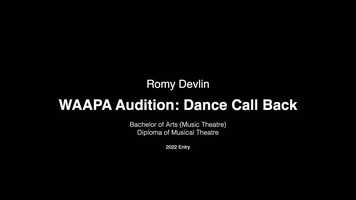 Free download Romy Devlin WAAPA Audition Dance Callback 2021.mp4 video and edit with RedcoolMedia movie maker MovieStudio video editor online and AudioStudio audio editor onlin