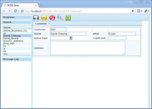 Download web tool or web app ROZK - Ruby on ZK