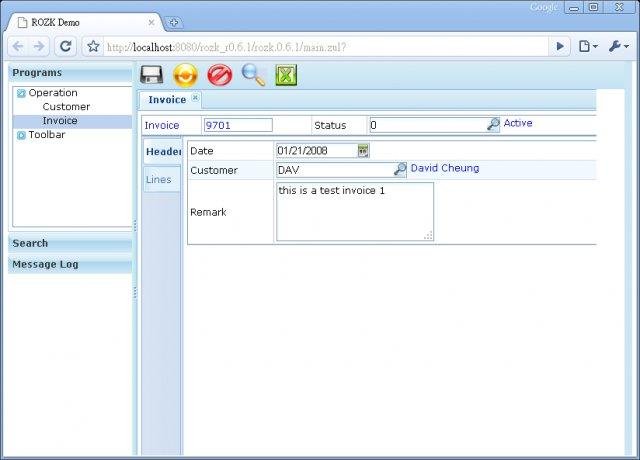 Download web tool or web app ROZK - Ruby on ZK