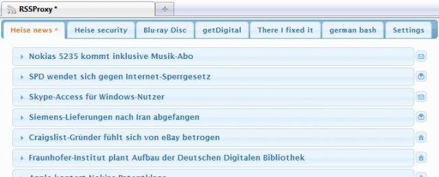Download web tool or web app RSSProxy