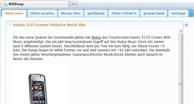 Download web tool or web app RSSProxy