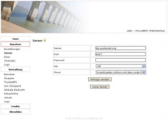 Download web tool or web app saBo shroudBNC 1.2 Webinterface Download web tool or web app saBo shroudBNC 1.2 Webinterface