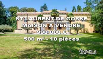 Free download SAINT-LAURENT-DE-GOSSE - MAISON A VENDRE - 998 000  - 500 m - 10 pice(s) video and edit with RedcoolMedia movie maker MovieStudio video editor online and AudioStudio audio editor onlin
