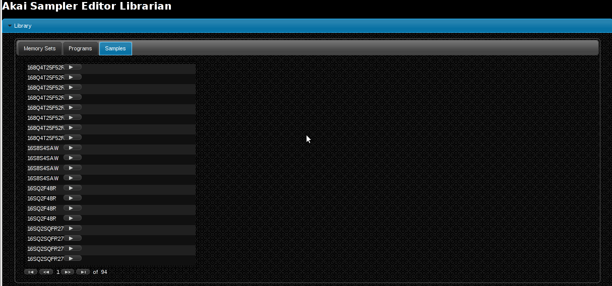 Download web tool or web app Sampler Editor Librarian