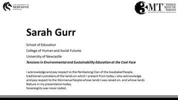 Free download Sarah Gurr_3MT Tensions in Environmental and Sustainability Education at the Coal Face video and edit with RedcoolMedia movie maker MovieStudio video editor online and AudioStudio audio editor onlin