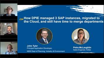 Free download SAUG Solutions Series: How DPIE managed 3 SAP instances, migrated to the Cloud, and still have time to merge departments video and edit with RedcoolMedia movie maker MovieStudio video editor online and AudioStudio audio editor onlin
