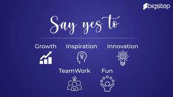 Free download Say YES to BigStep Technologies.mp4 video and edit with RedcoolMedia movie maker MovieStudio video editor online and AudioStudio audio editor onlin