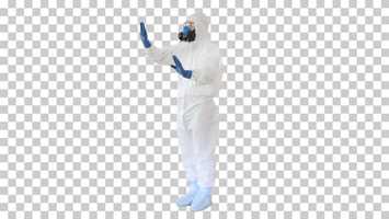 Free download Scientist in protective suit and respirator pointing futuristic | Stock Footage - Videohive video and edit with RedcoolMedia movie maker MovieStudio video editor online and AudioStudio audio editor onlin