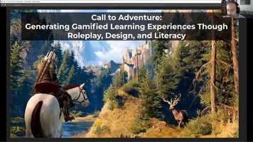 Free download Session 1: Call to Adventure: Generating Gamified Learning Experiences Though Role play, Design, and Literacy video and edit with RedcoolMedia movie maker MovieStudio video editor online and AudioStudio audio editor onlin