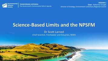 Free download SESSION 1-Science-Based Limitsand the NPSFM, Dr Scott Larned- video and edit with RedcoolMedia movie maker MovieStudio video editor online and AudioStudio audio editor onlin
