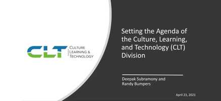 Free download Setting the Agenda of the Culture, Learning, and Technology (CLT) Division video and edit with RedcoolMedia movie maker MovieStudio video editor online and AudioStudio audio editor onlin