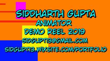 Free download Siddharth Guptas 2019 Animation Demo Reel video and edit with RedcoolMedia movie maker MovieStudio video editor online and AudioStudio audio editor onlin