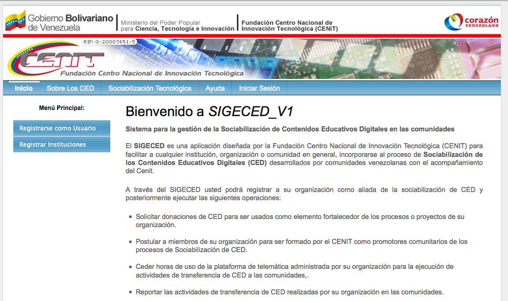 Download web tool or web app sigeced