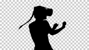 Free download Silhouette A girl playing a dancing game in virtual reality | Stock Footage - Videohive video and edit with RedcoolMedia movie maker MovieStudio video editor online and AudioStudio audio editor onlin