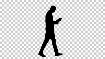 Free download Silhouette Doctor walking, Alpha Channel | Stock Footage - Videohive video and edit with RedcoolMedia movie maker MovieStudio video editor online and AudioStudio audio editor onlin
