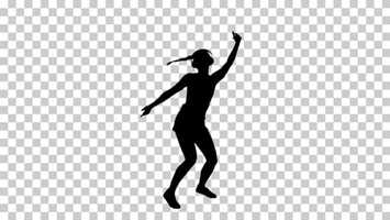 Free download Silhouette Female model in headphones, Alpha Channel | Stock Footage - Videohive video and edit with RedcoolMedia movie maker MovieStudio video editor online and AudioStudio audio editor onlin