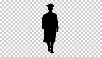 Free download Silhouette Graduate student walking, Alpha Channel | Stock Footage - Videohive video and edit with RedcoolMedia movie maker MovieStudio video editor online and AudioStudio audio editor onlin
