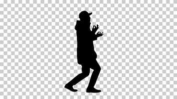 Free download Silhouette Hip-hop man walking and making gestures, Alpha Channel | Stock Footage - Videohive video and edit with RedcoolMedia movie maker MovieStudio video editor online and AudioStudio audio editor onlin