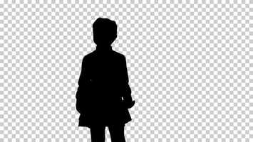 Free download Silhouette little girl confidently talking, Alpha Channel | Stock Footage - Videohive video and edit with RedcoolMedia movie maker MovieStudio video editor online and AudioStudio audio editor onlin