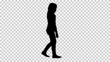 Free download Silhouette Little girl walking, Alpha Channel | Stock Footage - Videohive video and edit with RedcoolMedia movie maker MovieStudio video editor online and AudioStudio audio editor onlin