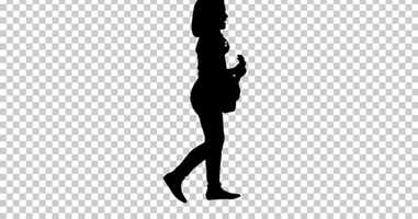 Free download Silhouette little girl walking playing on ukulele, Alpha Channel | Motion Graphics - Envato elements video and edit with RedcoolMedia movie maker MovieStudio video editor online and AudioStudio audio editor onlin