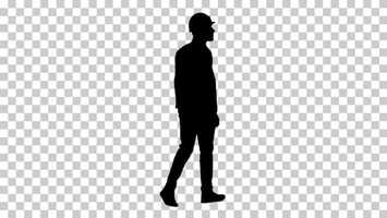 Free download Silhouette Walking engineer in helmet, Alpha Channel | Stock Footage - Videohive video and edit with RedcoolMedia movie maker MovieStudio video editor online and AudioStudio audio editor onlin