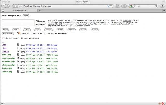 Download web tool or web app simple file manager