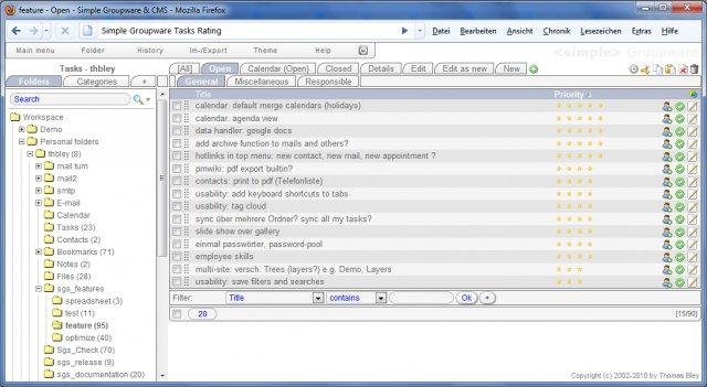 Download web tool or web app Simple Groupware