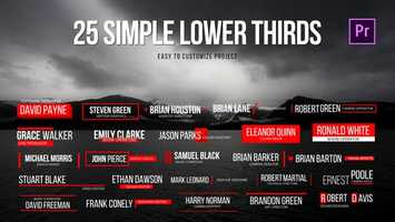 Free download Simple Lower Thirds for Premiere Motion Design video and edit with RedcoolMedia movie maker MovieStudio video editor online and AudioStudio audio editor onlin