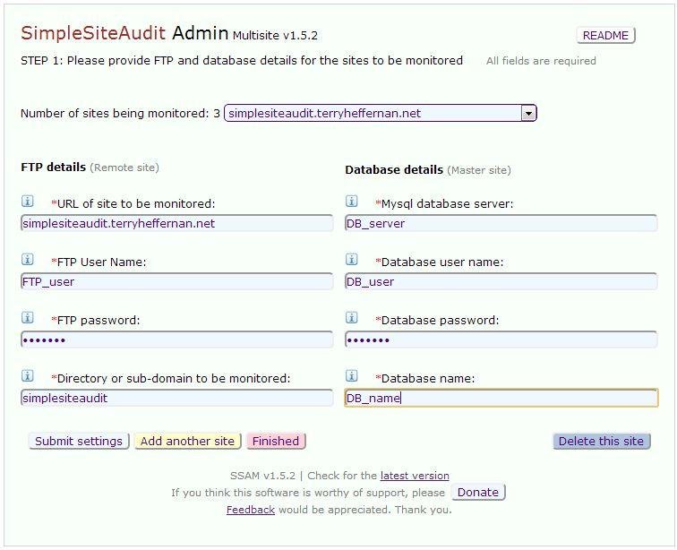 Download web tool or web app SimpleSiteAudit Multisite