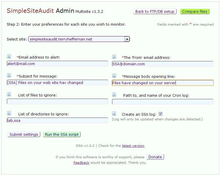 Download web tool or web app SimpleSiteAudit Multisite
