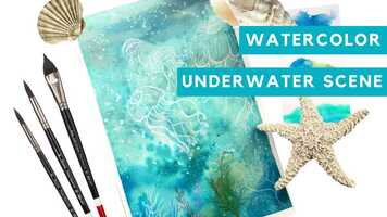 Free download SIMPLE WATERCOLOR UNDERWATER SCENE PAINTING TUTORIAL - Easy watercolor tutorial step by step video and edit with RedcoolMedia movie maker MovieStudio video editor online and AudioStudio audio editor onlin