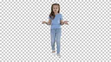 Free download Small girl walking and talking to camera making gestures Alpha | Stock Footage - Videohive video and edit with RedcoolMedia movie maker MovieStudio video editor online and AudioStudio audio editor onlin