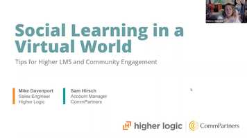 Free download Social Learning in a Virtual World Webinar Recording video and edit with RedcoolMedia movie maker MovieStudio video editor online and AudioStudio audio editor onlin