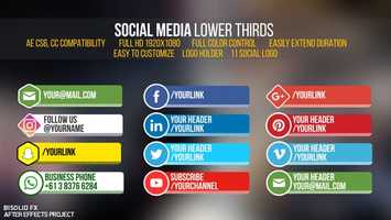 Free download Social Media Lower Thirds | After Effects Project Files - Videohive template video and edit with RedcoolMedia movie maker MovieStudio video editor online and AudioStudio audio editor onlin