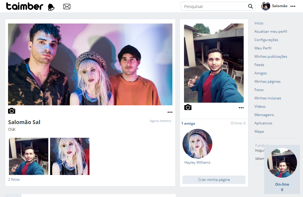 Download web tool or web app Social network Taimber black