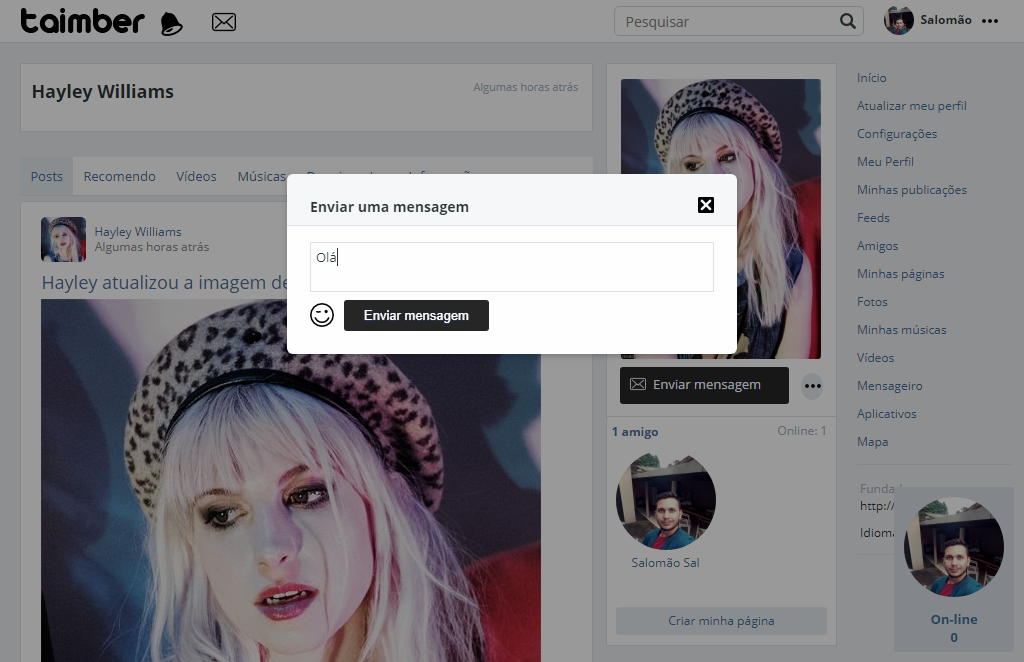 Download web tool or web app Social network Taimber black