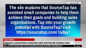 Free download SourceTap Launches New Site Showing Reagan Lancasters Software Consulting Services video and edit with RedcoolMedia movie maker MovieStudio video editor online and AudioStudio audio editor onlin
