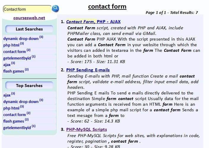 Download web tool or web app SSEP - Site Search Engine PHP-Ajax