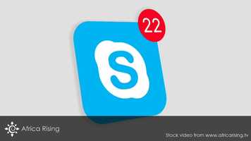 Free download Stock video animation of Skype social media website logo app icon popup notification message video and edit with RedcoolMedia movie maker MovieStudio video editor online and AudioStudio audio editor onlin
