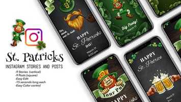 Free download St. Patricks Stories and Posts | After Effects Project Files - Videohive template video and edit with RedcoolMedia movie maker MovieStudio video editor online and AudioStudio audio editor onlin