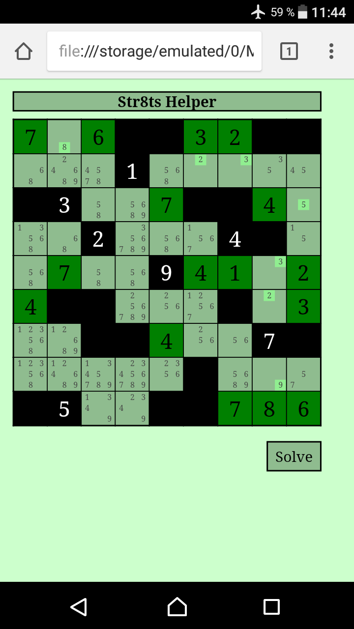 Download web tool or web app Str8ts Helper Download web tool or web app Str8ts Helper