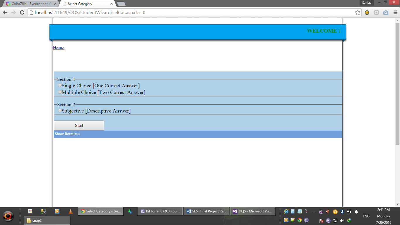 Download web tool or web app Student Evaluation System