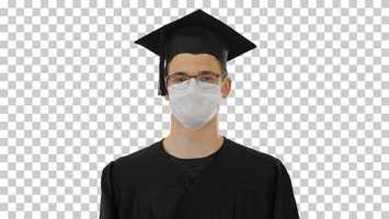 Free download Student in gaduation gown and face mask stumbling, Alpha Channel | Stock Footage - Videohive video and edit with RedcoolMedia movie maker MovieStudio video editor online and AudioStudio audio editor onlin