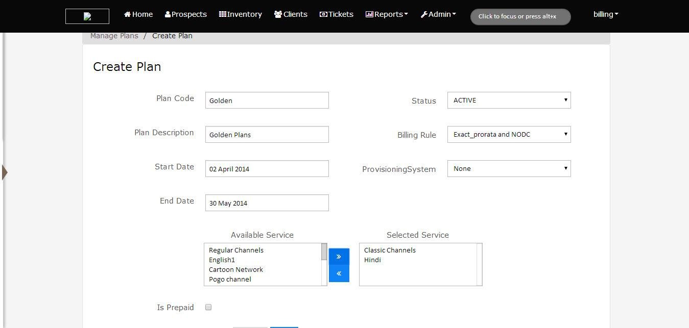 Download web tool or web app SUBSCRIPTION BILLING