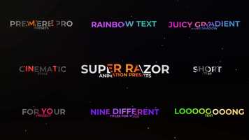 Free download Super Razor Text Premiere Pro Presets video and edit with RedcoolMedia movie maker MovieStudio video editor online and AudioStudio audio editor onlin
